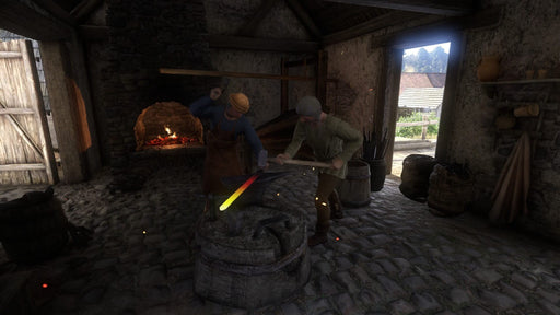 Kingdom Come: Deliverance Royal Edition Steam - Two craftsmen forging a sword