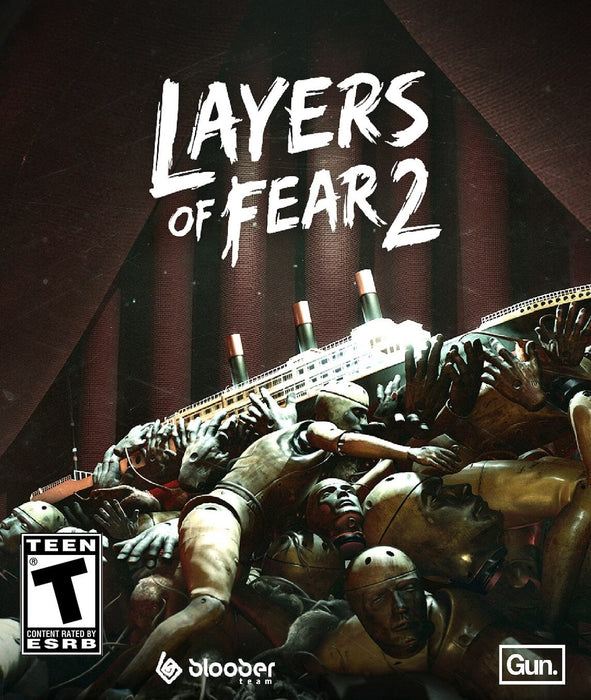Cover art of Layers of Fear 2 for PC GOG, featuring a haunting pile of mannequins beneath a ship, highlighting the psychological horror theme – buy the official game key now at RushGame.co