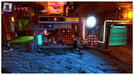 Colorful scene from LEGO DC Super-Villains Xbox One showing Batman exploring a futuristic hub. Unlock the full game instantly with a CD Key from RushGame.co