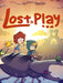 Cover image of Lost in Play for PC Steam, showing two animated children riding a giant beetle through a whimsical fantasy world. The girl wields a paper crown while the boy clutches a map, with mysterious creatures and ruins in the background. Experience this charming puzzle adventure by grabbing your Steam CD Key today at RushGame.co