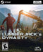 Cover image for Lumberjack's Dynasty PC Steam CD Key, showcasing a lumberjack holding a chainsaw and overlooking a scenic forest valley with logging machinery. Purchase the digital game key now at RushGame.co and experience life in the woods as you build your forestry empire