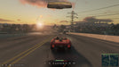 Screenshot from Mafia III: Definitive Edition showing a high-speed car chase on a bridge at sunset, captured on Xbox One. Explore explosive action and immersive storytelling in Mafia III with instant delivery at RushGame.co