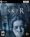 Cover image for Maid of Sker on PC Steam, featuring a terrified woman silenced by her own hand with a haunted mansion and shadowy figure looming in the background. Get your Maid of Sker Steam CD Key now at RushGame.co and uncover chilling secrets in this first-person survival horror experience