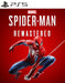 Marvel's Spider-Man Remastered official cover art for PS5, featuring the iconic superhero mid-swing with a dynamic pose on a red background. Get your Marvel's Spider-Man Remastered PS5 CD Key (NA) instantly at RushGame.co and swing into action
