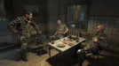 Three soldiers sitting around a table in Metro Redux Bundle PC Steam key, enjoying a brief moment of rest amidst the chaos. Buy your Metro Redux Bundle key at RushGame.co."