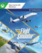 Cover art for Microsoft Flight Simulator Standard Edition on Xbox Series X|S and Windows 10, featuring a variety of aircraft soaring over breathtaking global landscapes. Get your Microsoft Flight Simulator CD Key at RushGame.co for an immersive next-gen flying experience on both console and PC