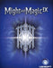 Cover art for Might and Magic IX on PC GOG, showcasing the iconic silver IX emblem with mystical faces in the background — purchase the digital CD key now at RushGame.co and embark on a classic RPG adventure.