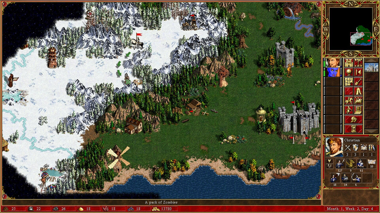 Heroes of Might and Magic III: Complete Edition - Majestic castle surrounded by forests