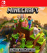 Vibrant cover art for Minecraft Deluxe Collection on Nintendo Switch, featuring iconic characters like Steve and Alex, along with animals and hostile mobs on a blocky mountain landscape — purchase the Nintendo Switch CD key today at RushGame.co and dive into endless creativity and adventure