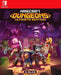 Cover image of Minecraft Dungeons Ultimate Edition for Nintendo Switch, showcasing pixel-art heroes battling mobs in a vibrant dungeon setting—includes 6 DLCs. Get your Nintendo Switch CD key now at RushGame.co and embark on an epic blocky adventure with friends