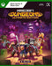 Cover art of Minecraft Dungeons Ultimate Edition for Xbox One and Series X|S, featuring blocky heroes fighting off hordes of mobs—includes 6 action-packed DLCs. Purchase your Xbox CD key now at RushGame.co and dive into the ultimate dungeon-crawling adventure