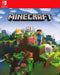 Minecraft cover art for Nintendo Switch featuring iconic characters like Steve, Alex, and various mobs including creepers and spiders, all set atop a grassy block mountain. Dive into the creative and survival fun—buy your Minecraft Nintendo Switch CD Key now at RushGame.co for instant delivery in the US