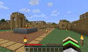 Minecraft xbox one key - survival mode screenshot showcasing a player standing in a wooden fort surrounded by torches. Engage in resource gathering and survival challenges. Get your copy at RushGame.co