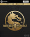 Cover image of Mortal Kombat 11 Premium Edition for PC Steam, featuring the iconic golden dragon logo on a sleek black background. Get your digital Steam key now from RushGame.co and experience the ultimate MK11 package with bonus content and exclusive DLCs