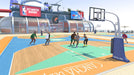 Exciting rooftop basketball match in NBA 2K22, showcasing vibrant outdoor gameplay. Play with your team in unique locations in NBA 2K22 on Xbox Series X/S. Secure your copy at RushGame.co