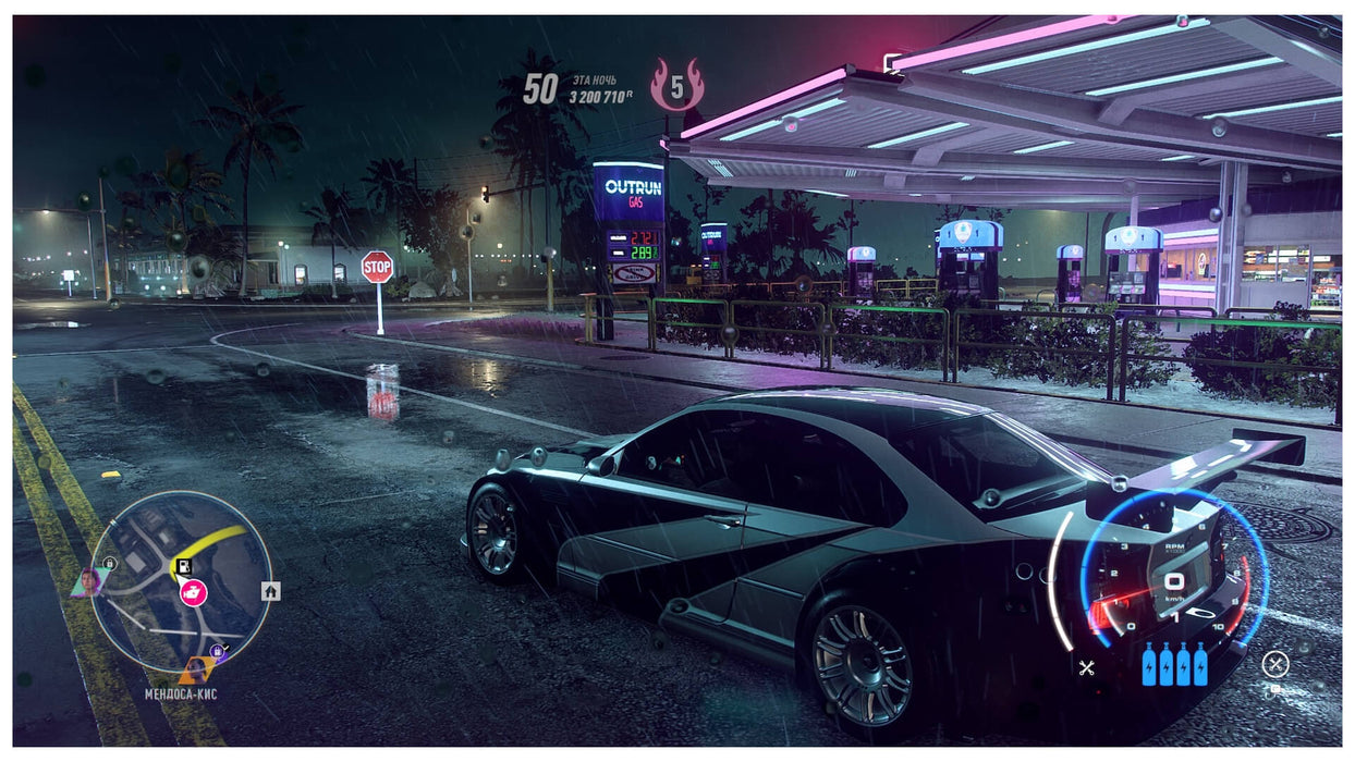 Nighttime gameplay from Need for Speed on Xbox One, showing intense street racing with boost indicators and slick urban visuals. Get your Need for Speed Xbox key instantly at RushGame.co