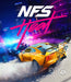 Official cover art for Need for Speed Heat on PC via EA Play, featuring a high-speed police chase with neon lights. Buy your NFS Heat PC CD key instantly at RushGame.co