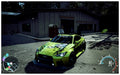 Close-up of a customized lime-green car parked at a Gasoline Food Market in Payback. Xbox One CD key available now at RushGame.co