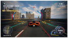 High-speed racing scene in Need for Speed Unbound showing a supercar racing through a city rooftop track – purchase your EA Play CD Key at RushGame.co and start drifting in style