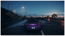 Night racing scene in Need for Speed on Xbox One with a custom Mazda RX-7 on a wet highway, city lights in the background – get your Xbox One CD key instantly from RushGame.co