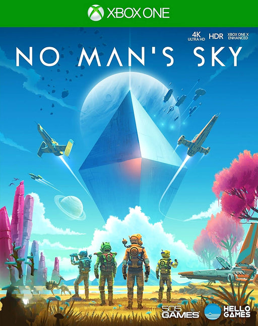 Cover art of No Man's Sky for Xbox One and Xbox Series X|S, featuring a vibrant alien world and explorers in space suits, showcasing the game's sci-fi setting. Buy the No Man's Sky Xbox digital code instantly at RushGame.co