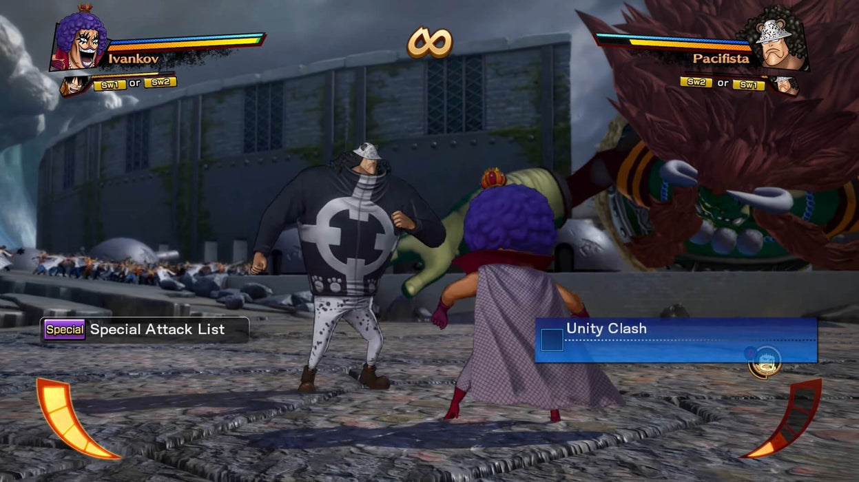 One Piece: Burning Blood Xbox One fight between Ivankov and Pacifista in a dramatic arena battle. Buy your Gold Edition CD key now at RushGame.co and dive into anime-style action