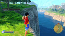 Exploration scene from ONE PIECE World Seeker on Xbox One, with Luffy overlooking a coastal city from a cliff in Chapter 4. Get your Xbox CD Key (US) today at RushGame.co for instant digital access