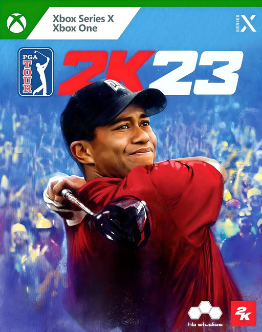 Official cover art for PGA TOUR 2K23 on Xbox One and Xbox Series X|S, featuring iconic golfer Tiger Woods in a dynamic pose. Purchase your Xbox CD key instantly at RushGame.co and swing into action with the ultimate golf simulation experience