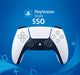Image of a $50 PlayStation Network Card for the US region, featuring a white and black PlayStation DualSense controller on a blue-themed background – get your PlayStation Store $50 Card US instantly at RushGame.co!