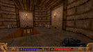 In-game screenshot from PowerSlave Exhumed on Steam, showing the player exploring an ancient Egyptian-style chamber with scattered loot and torches—experience this remastered classic FPS today at RushGame.co.