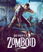 Cover art for Project Zomboid PC GOG edition, depicting a lone survivor fending off a horde of zombies in the rain—get your DRM-free digital key now at RushGame.co