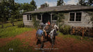 Arthur brings a captured outlaw to a rural cabin, with a family watching nearby. Get the Xbox Ultimate Edition CD key from RushGame.co and play without limits