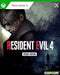 artwork for Resident Evil 4 (2023) Deluxe Edition, showcasing Leon in a foggy, eerie forest. Secure your digital game key instantly at RushGame.co.