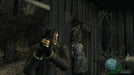 Leon cautiously approaches a gruesome scene outside a cabin, with a villager impaled on a wall — Resident Evil 4 Ultimate HD on PC delivers chilling visuals; get your key from RushGame.co