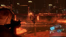 In-game screenshot from Resident Evil 6 (PC Steam) showing intense combat in a lava-filled industrial facility, as the player battles a mutated enemy. Secure your Steam CD key for Resident Evil 6 now at RushGame.co and jump into the action