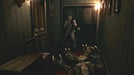 Player stands over a slain creature in a narrow, eerie hallway in Resident Evil HD Remaster. Available as a US CD key for Xbox One at RushGame.co