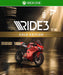 Ride 3 Gold Edition Xbox One game cover featuring a sleek red racing motorcycle in dramatic lighting, perfect for racing enthusiasts. Get your activation key at RushGame.co