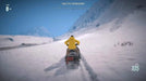 Gameplay screenshot from Riders Republic on PC, showing thrilling snowmobile action through the snowy expanse of Grand Teton's Petersen Glacier. Available at RushGame.co