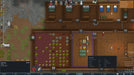 Detailed screenshot from RimWorld Royalty DLC showing colonists engaging in tasks within a bustling workshop area surrounded by supplies and materials. Get your DLC activation key at RushGame.co