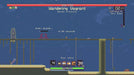 In-game screenshot from Risk of Rain 1 on Xbox, featuring a boss battle against Wandering Vagrant in pixel-art style with the objective to stay alive. Buy your Risk of Rain 1 + 2 Xbox CD key at RushGame.co and experience thrilling roguelike action