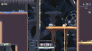 In-game image from Risk of Rain Returns on PC Steam, featuring the player battling enemies on a floating platform in a dark, cavernous level. Unlock Risk of Rain Returns with a Steam digital code from RushGame.co and experience pixel roguelike adventures