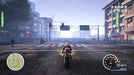 In-game action from Road Rage on Xbox One, featuring a high-speed motorcycle ride through urban streets. Purchase Road Rage Xbox One CD Key at RushGame.co and experience the thrill of street racing and combat instantly