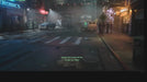 In-game screenshot from Robocop: Rogue City Alex Murphy Edition for Steam, displaying a dark city street with neon signs, cars, and civilians as Robocop patrols the area. Buy Robocop: Rogue City Alex Murphy Edition Steam activation code now at RushGame.co