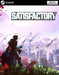 cover art for Satisfactory Steam Key, depicting an astronaut overlooking a futuristic industrial city with smoke stacks and vibrant alien flora in the foreground. Unlock your Satisfactory Steam digital code at RushGame.co for instant download.