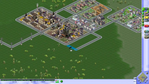 In-game screenshot from SimCity 3000 Unlimited showing an industrial and residential city zone layout, available with an instant GOG CD Key at RushGame.co. Purchase your SimCity 3000 Unlimited digital code today and start designing your metropolis!