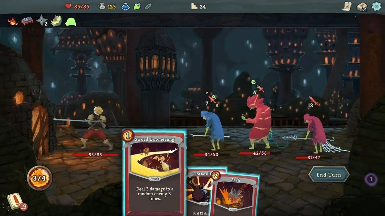 In-game action from Slay the Spire Steam, where the hero faces multiple monsters using unique attack and skill cards. Get your official Slay the Spire Steam Key at RushGame.co for fast access and start your roguelike deck-building journey today