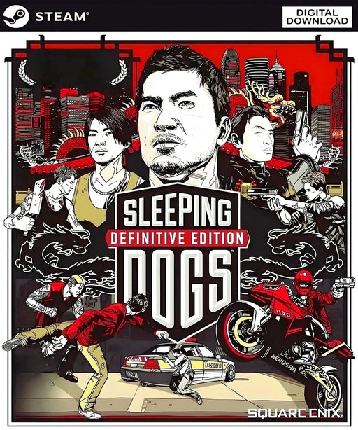 Cover art for Sleeping Dogs Definitive Edition Steam Key, highlighting the game’s protagonist and vibrant Hong Kong cityscape. Unlock your Sleeping Dogs experience with a Steam Key from RushGame.co and enjoy fast, secure code delivery