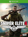 Sniper Elite 4 Xbox One game cover with the protagonist holding a sniper rifle against an Italian coastal backdrop. Buy your Xbox digital code at RushGame.co